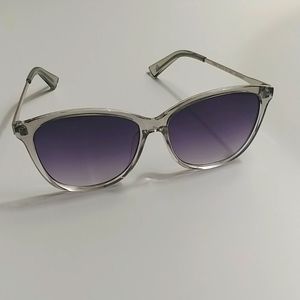 Lucky Brand Clear Frame Sunglasses Grey Gradient